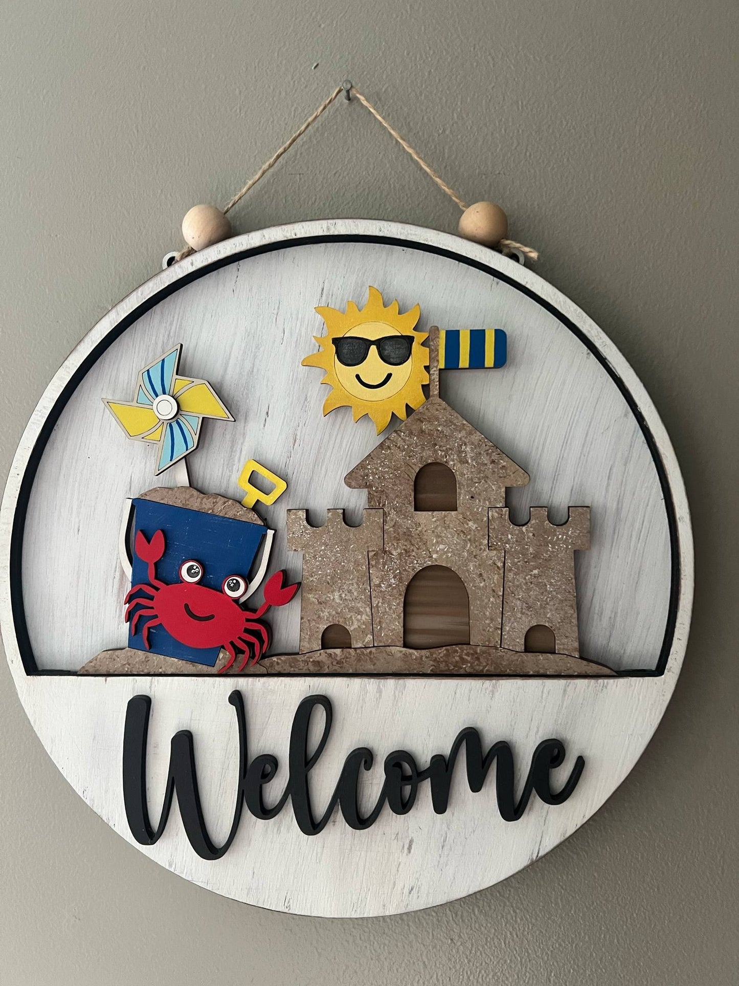 Summer Beach Welcome Sign