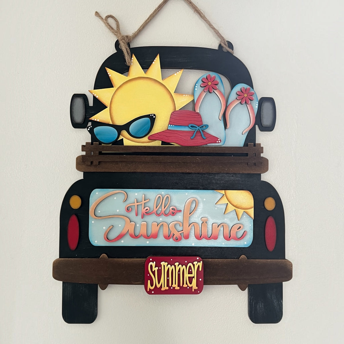 Summer Sunshine Hanging Truck | Cutting Board