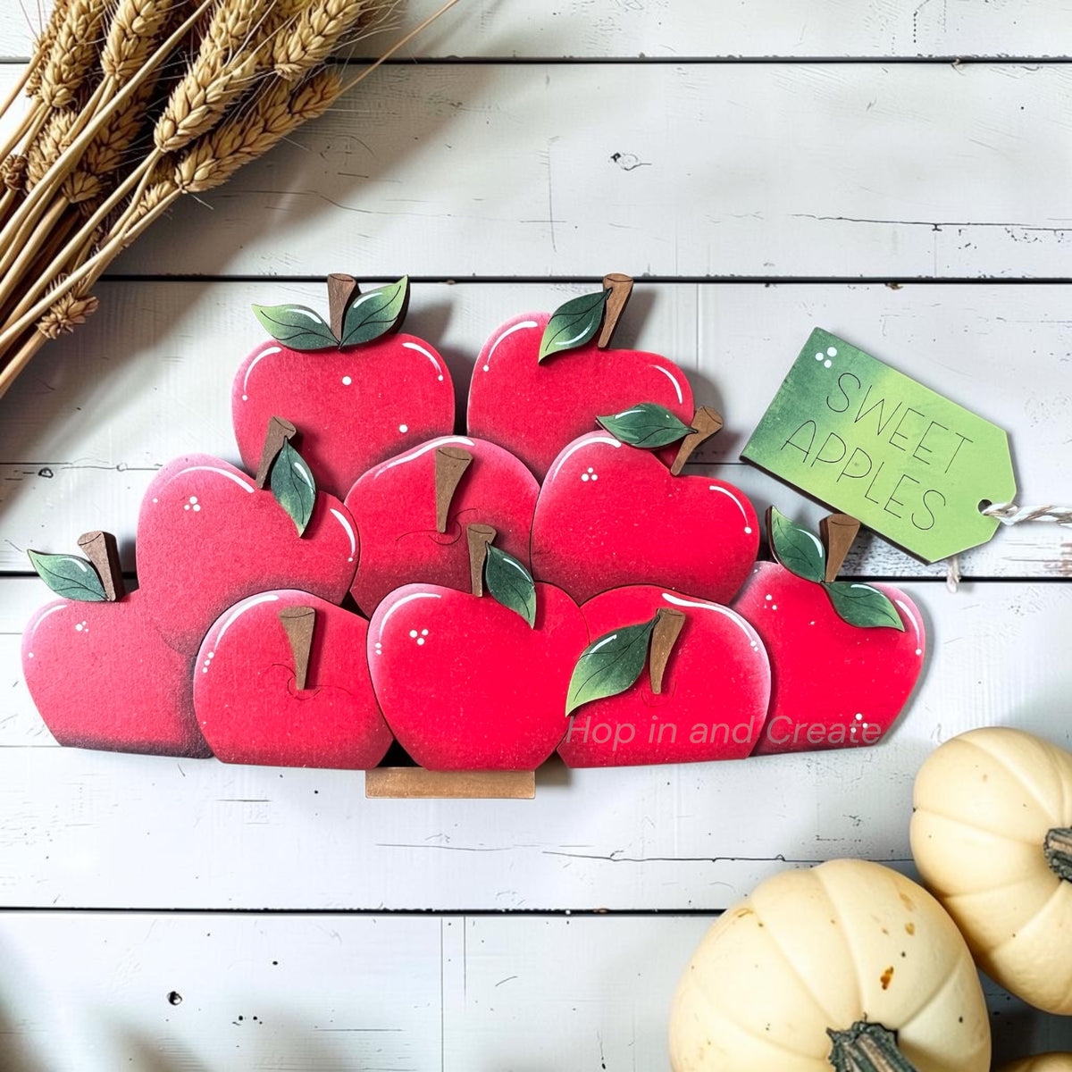 Apple Basket Insert – Full Size | Interchangeable Fall Decor
