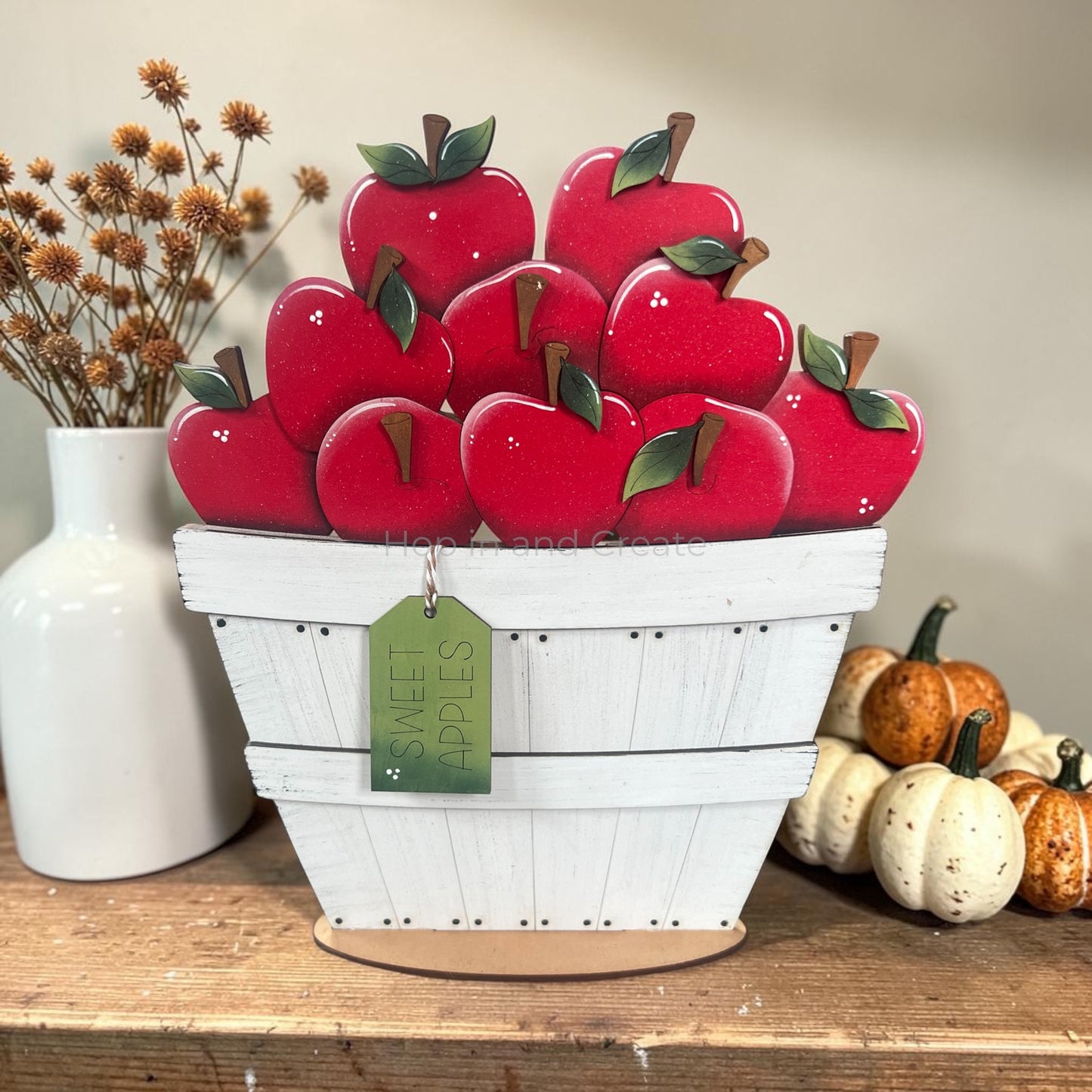 Apple Basket Insert – Full Size | Interchangeable Fall Decor
