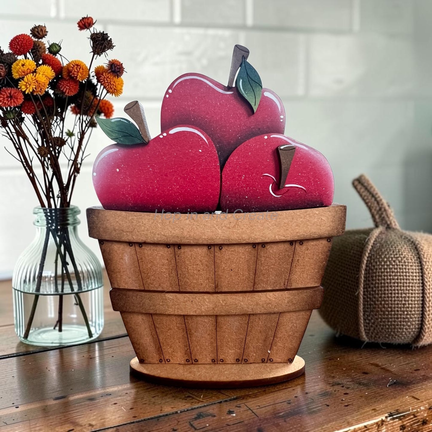 Fall Apple Mini Basket Insert