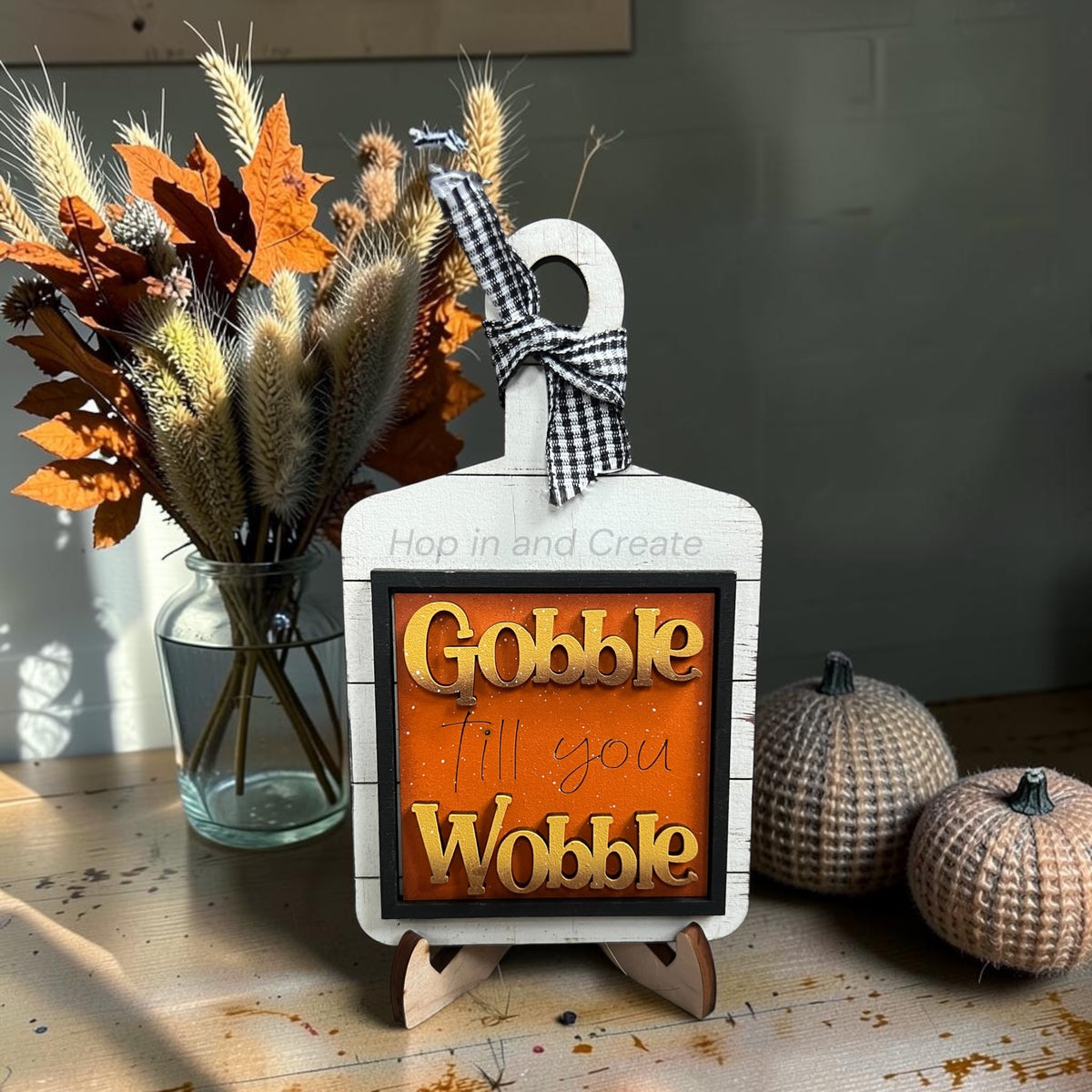 Thanksgiving Gobble till you Wobble Mini Tiles