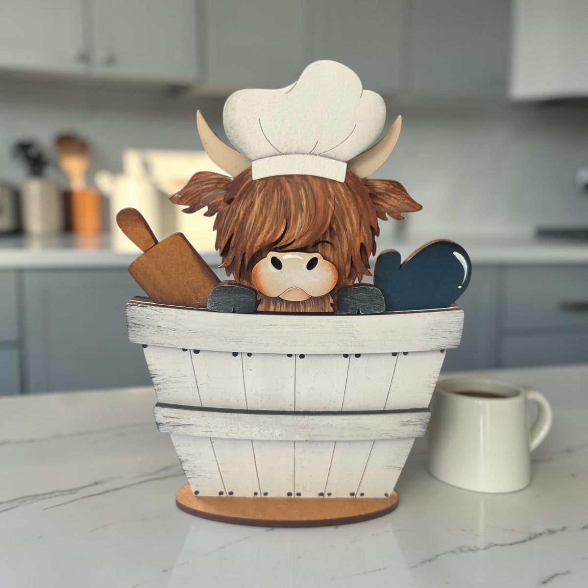 Highland Cow Baking Mini Basket Insert