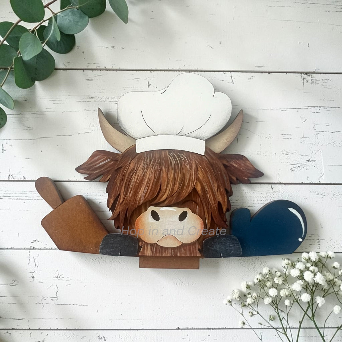 Highland Cow Baking Mini Basket Insert