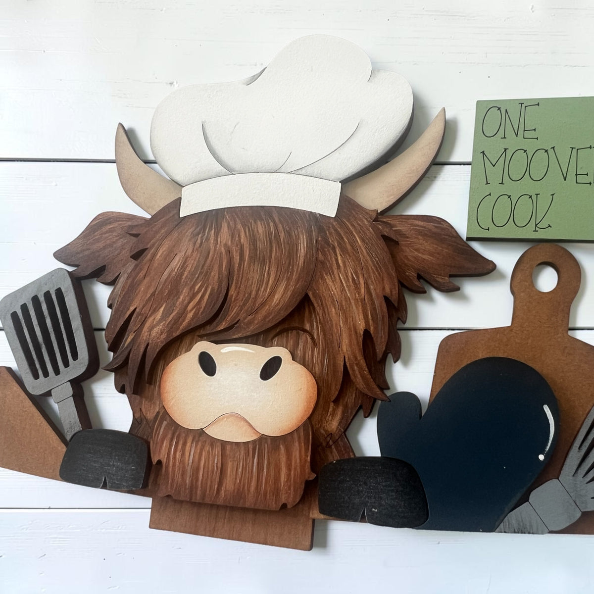 Baking Highland Cow Basket Insert – Full Size | Interchangeable Kitchen Decor