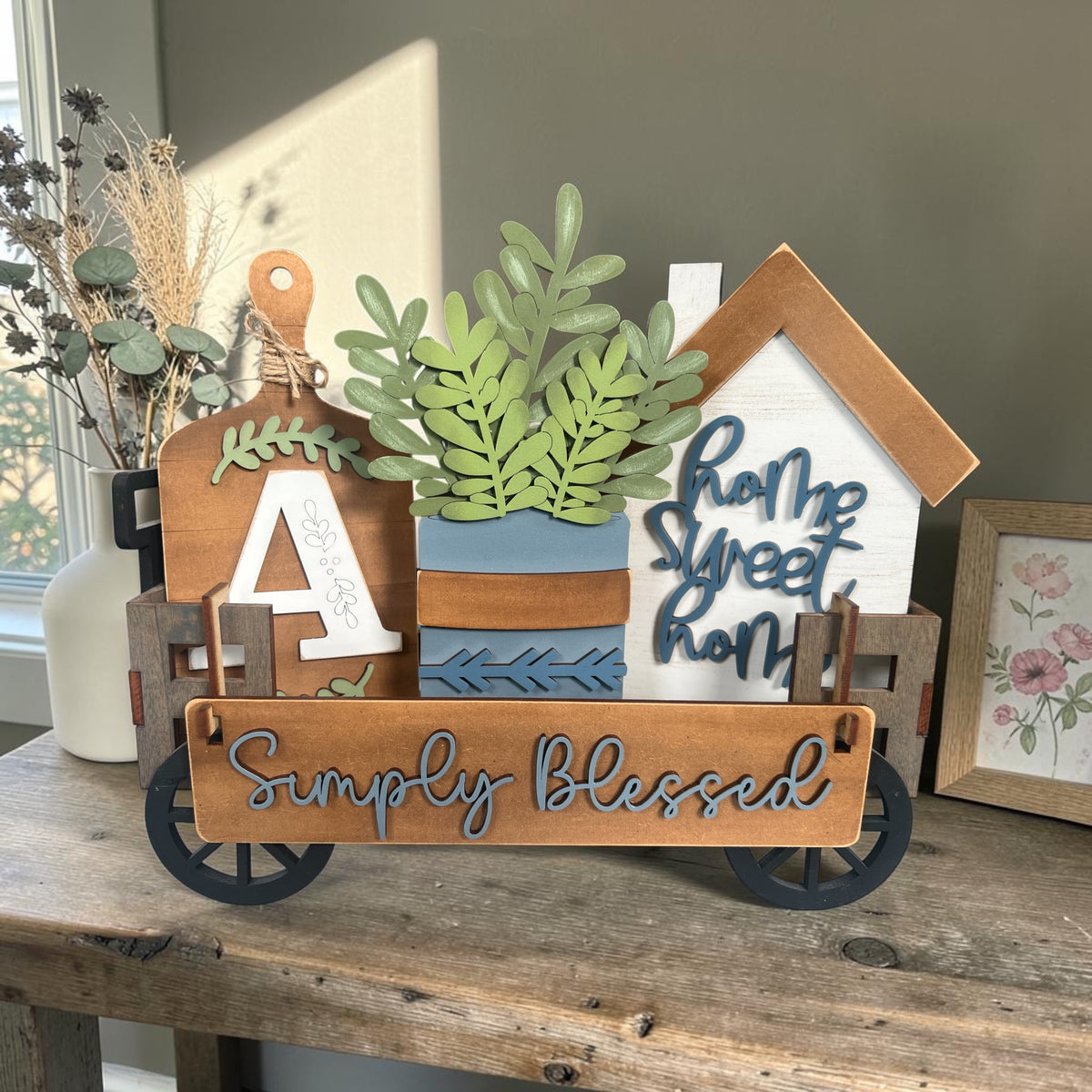Simply Blessed Customizable Wagon Insert