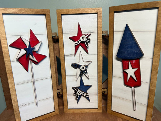 USA Vertical Trio Sign