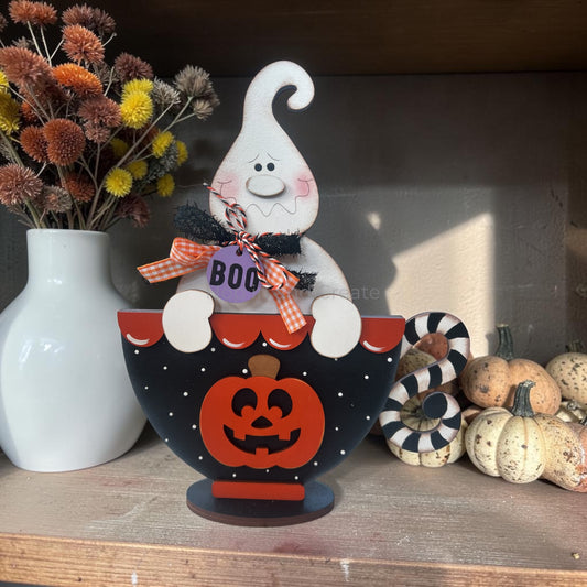 Halloween Ghost Cup Shelf Sitter