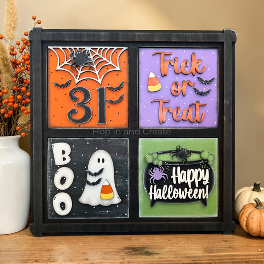 Spooky Halloween Interchangeable Tiles – 4.25” Full Size Tile Inserts
