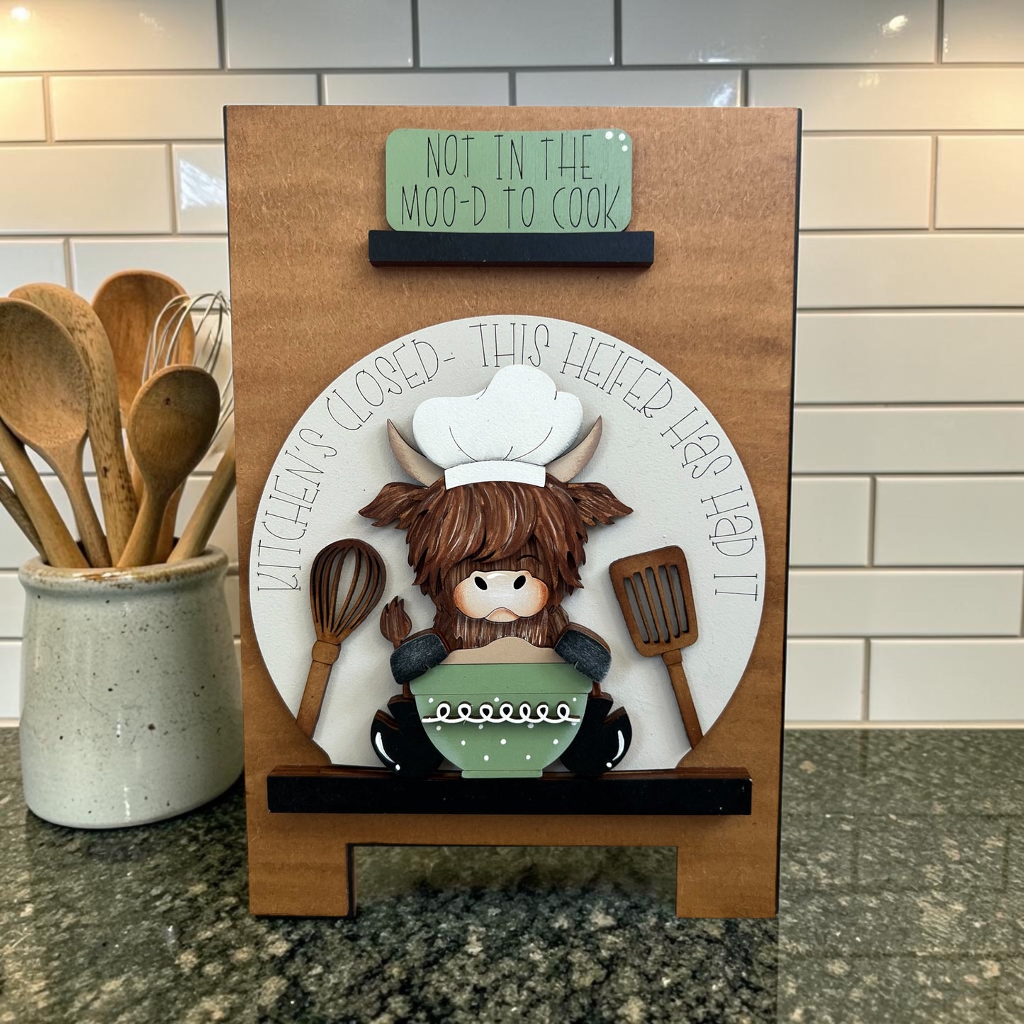 Highland Cow Kitchen (Not in the Moo’d) Easel Insert