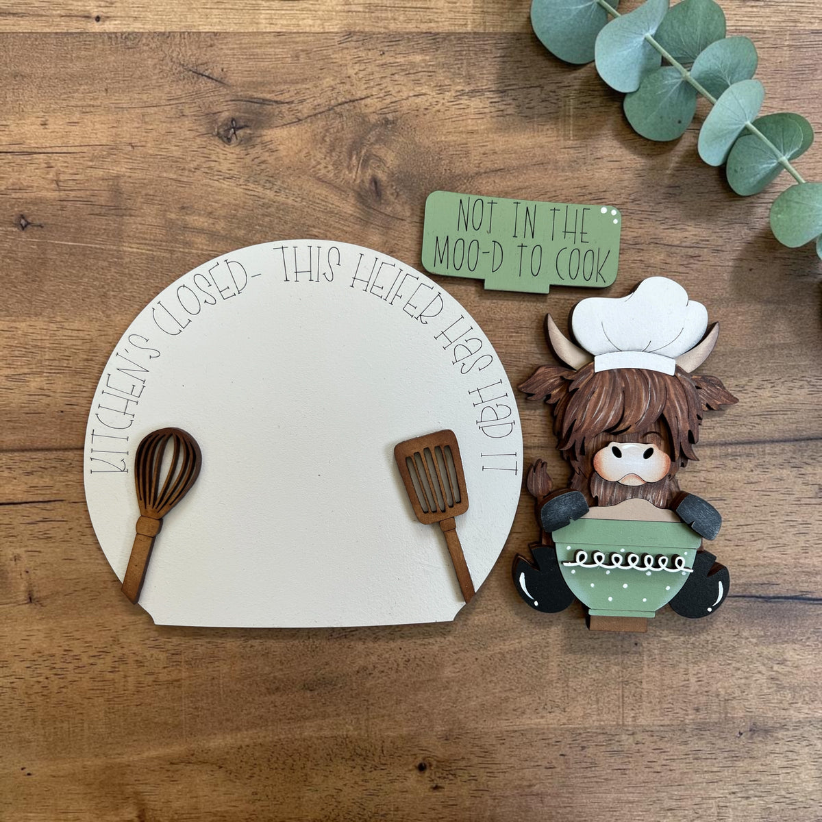 Highland Cow Kitchen (Not in the Moo’d) Easel Insert