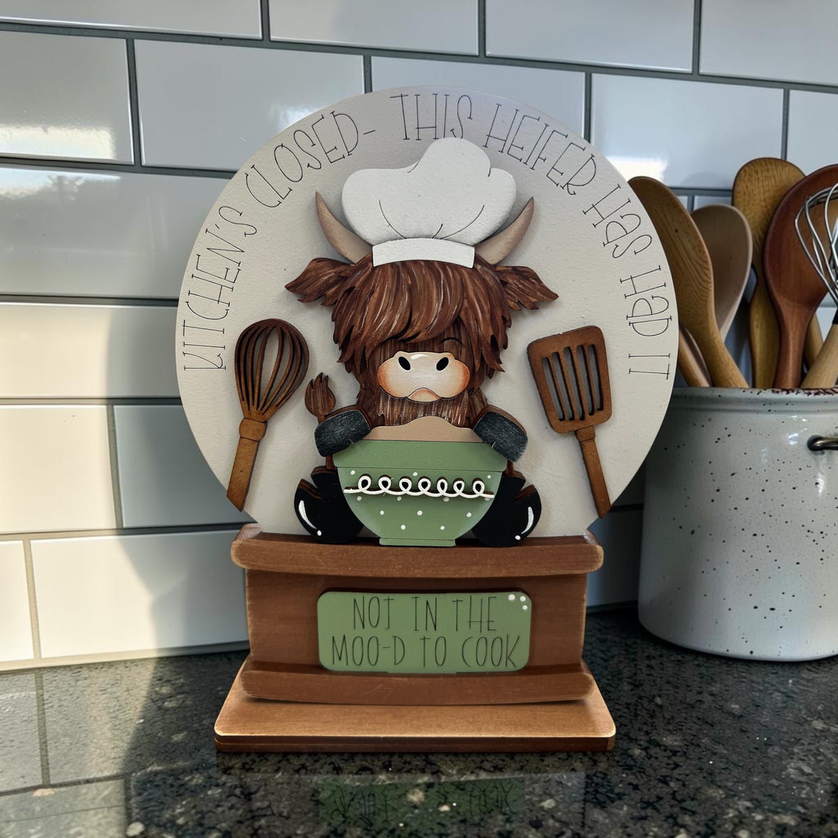 Highland Cow Kitchen (Not in the Moo’d) Easel Insert