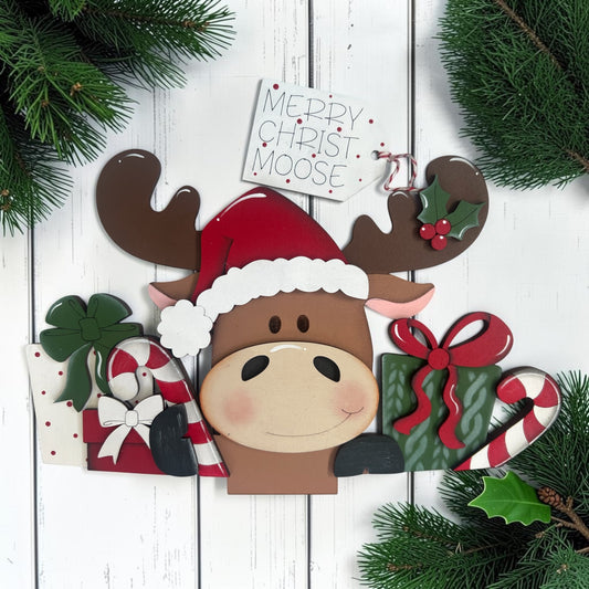 Christmas Moose Basket Insert – Full Size | Interchangeable Christmas Decor