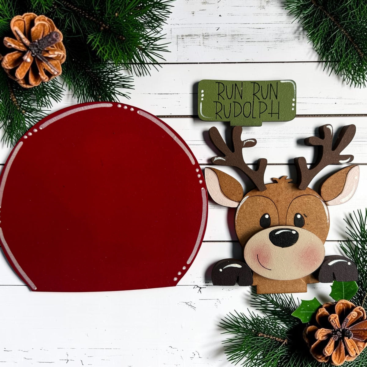 Christmas Reindeer Mini Snow Globe Insert