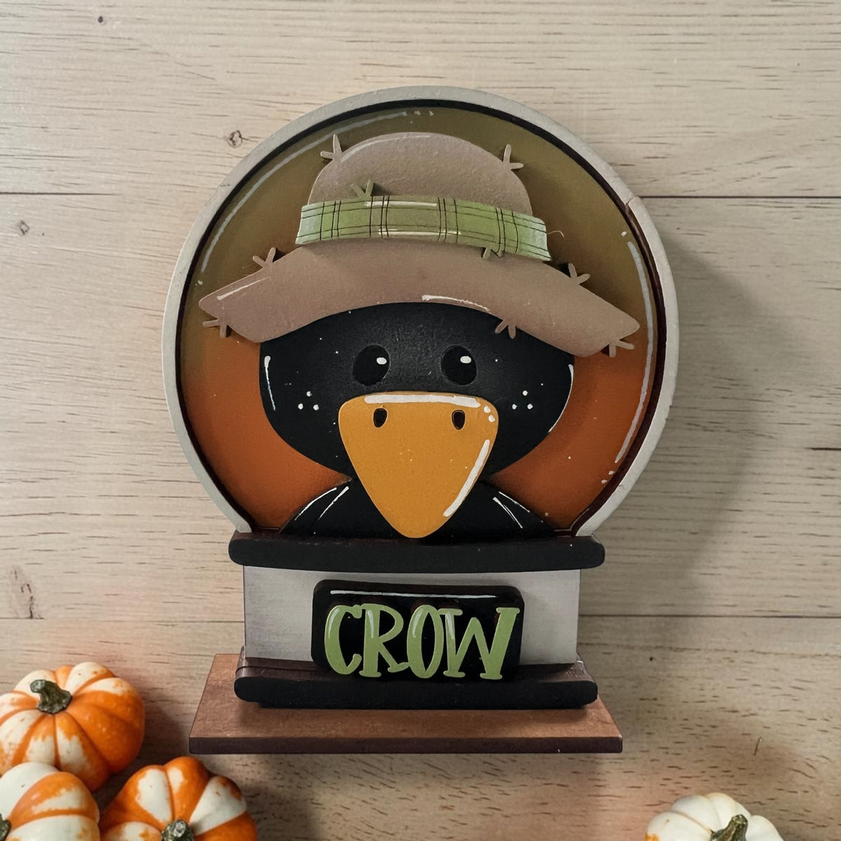 Crow Mini Snow Globe Insert – Fall Décor