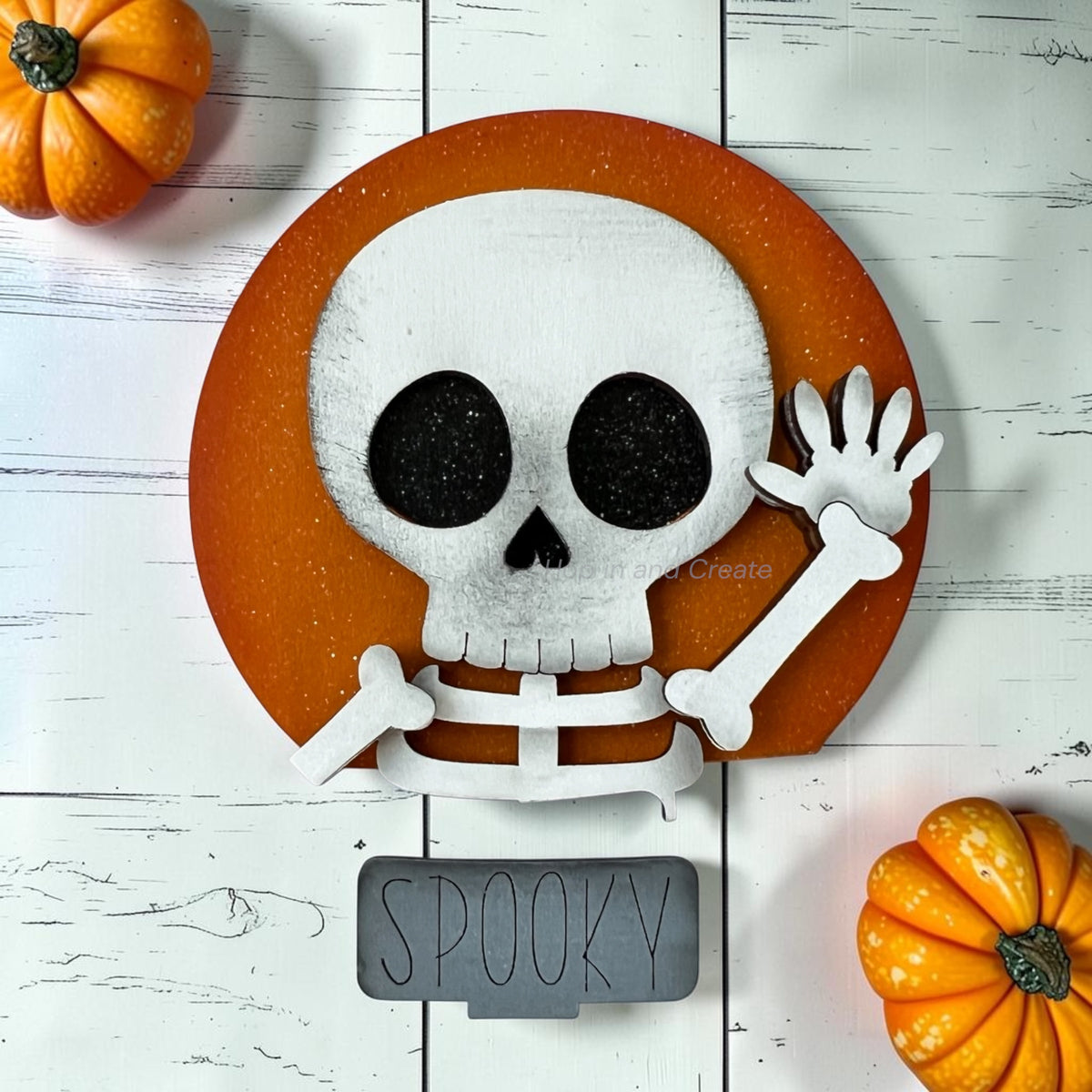 Skeleton Mini Snow Globe Insert – Halloween Décor