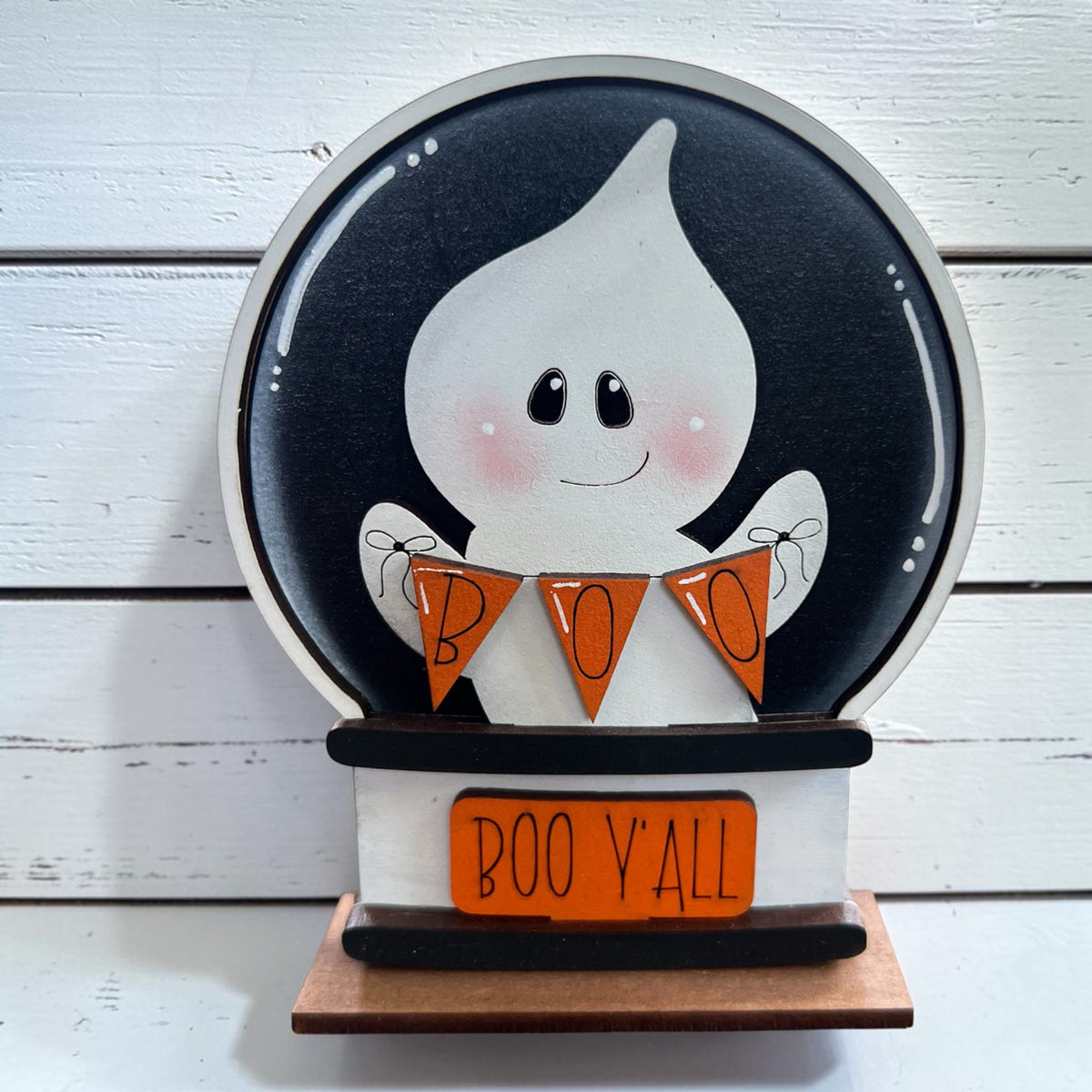 Boo Ghost Mini Snow Globe Insert – Halloween Décor