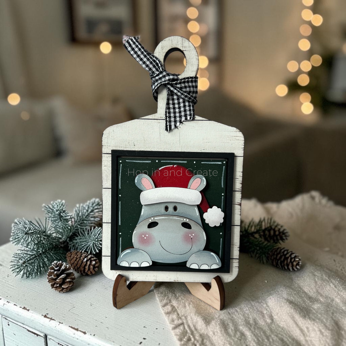 Christmas Hippo Mini Tiles