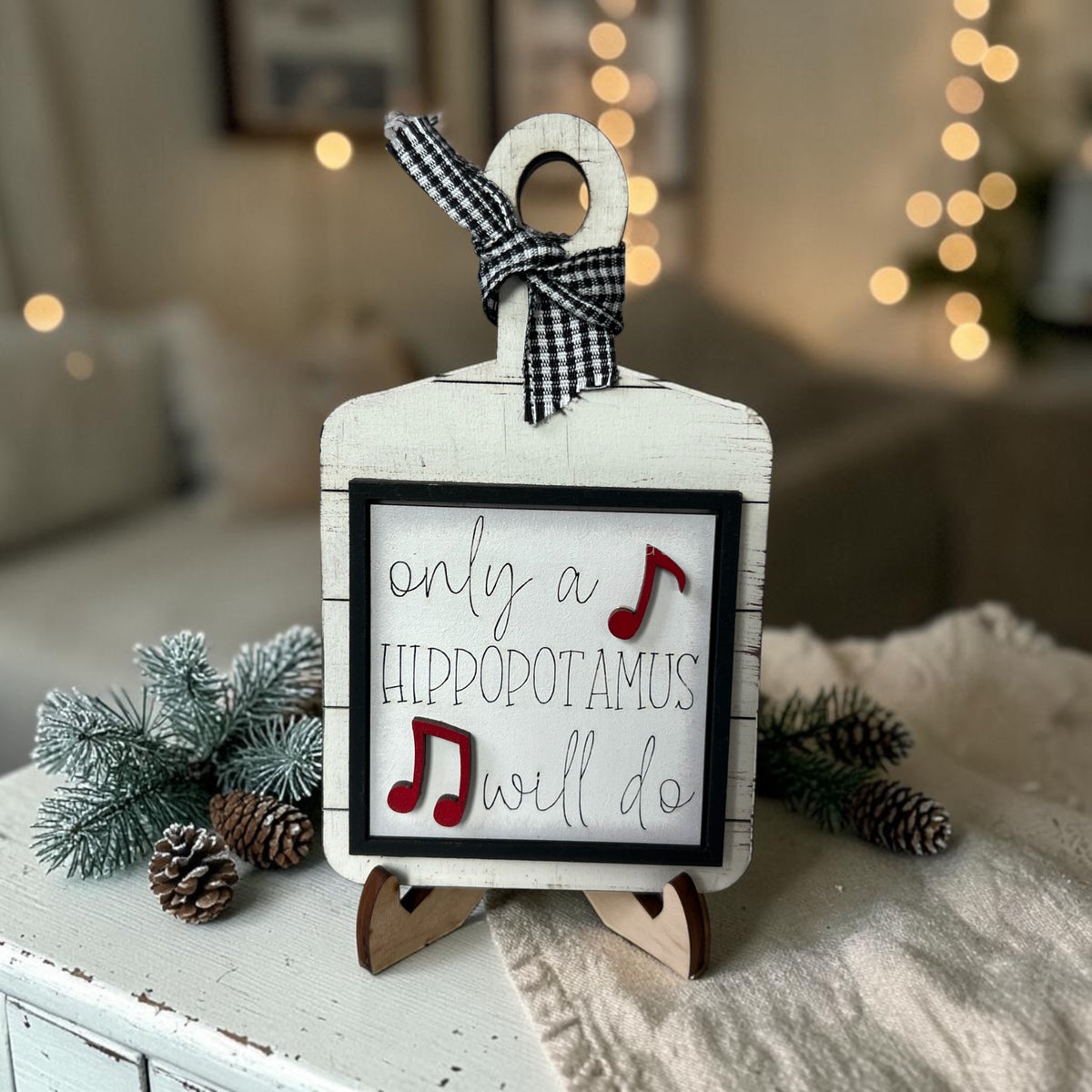 Christmas Hippo Mini Tiles