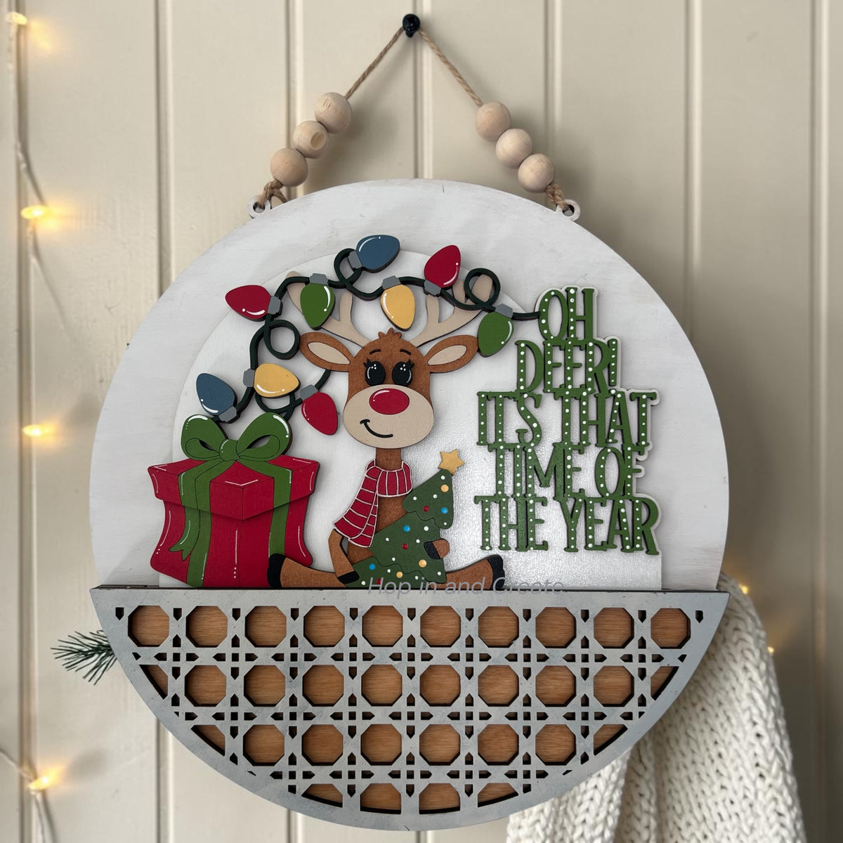 Christmas Reindeer Welcome Sign