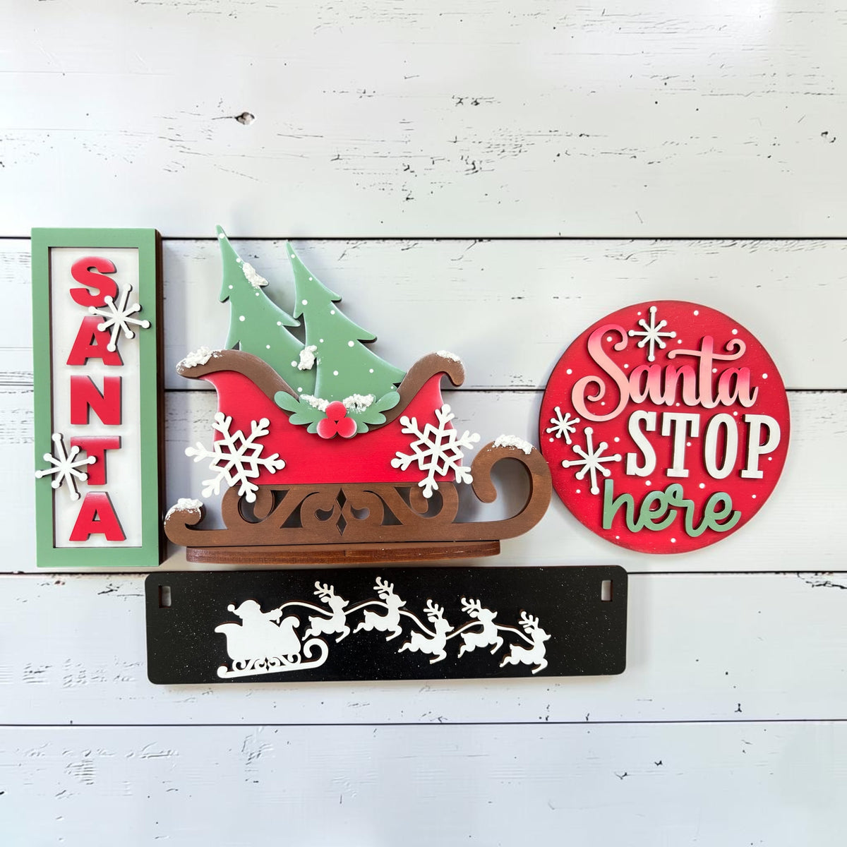 Santa Sleigh Christmas Interchangeable Wagon Crate