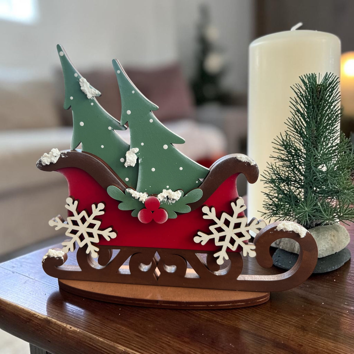 Santa Sleigh Christmas Interchangeable Wagon Crate