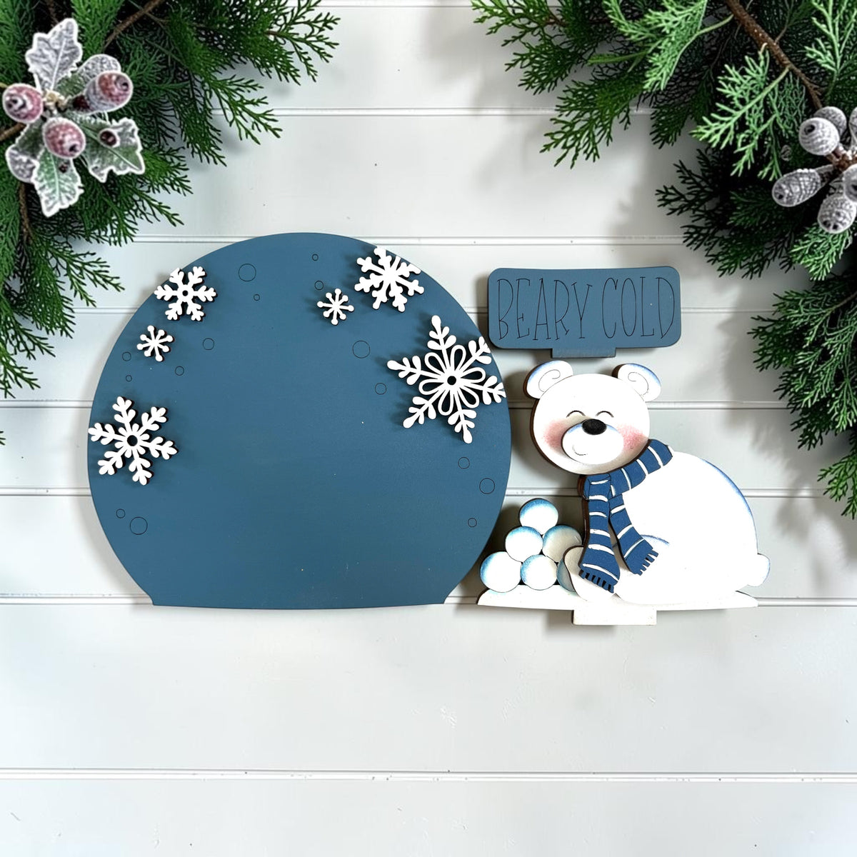 Polar Bear Winter Easel Globe Insert