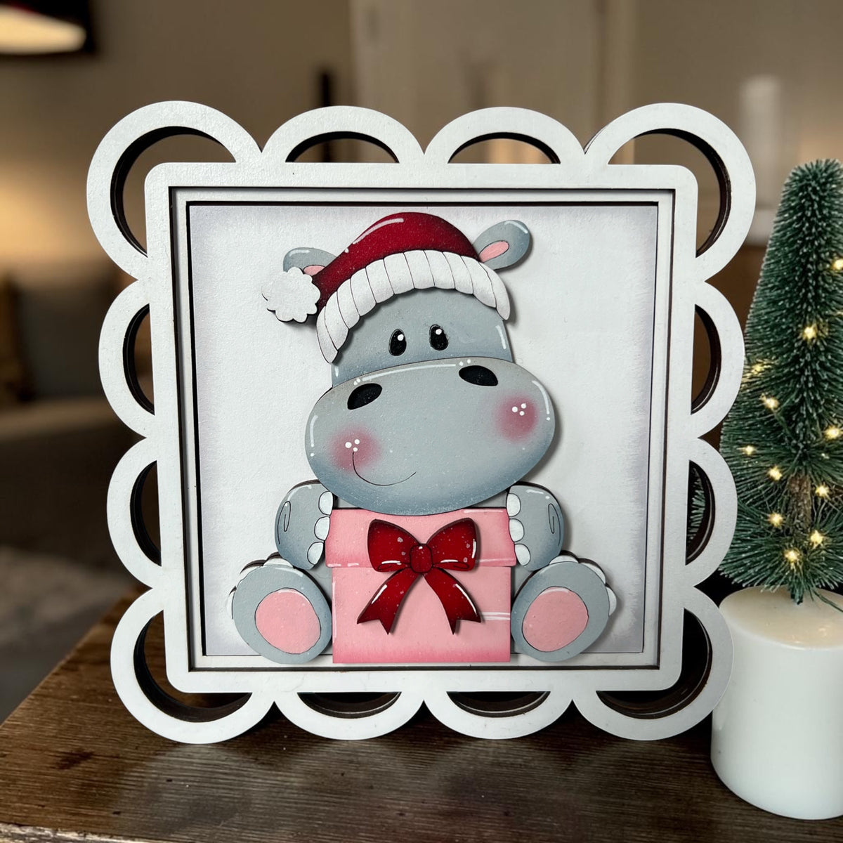 Hippo Christmas Full Size Tiles