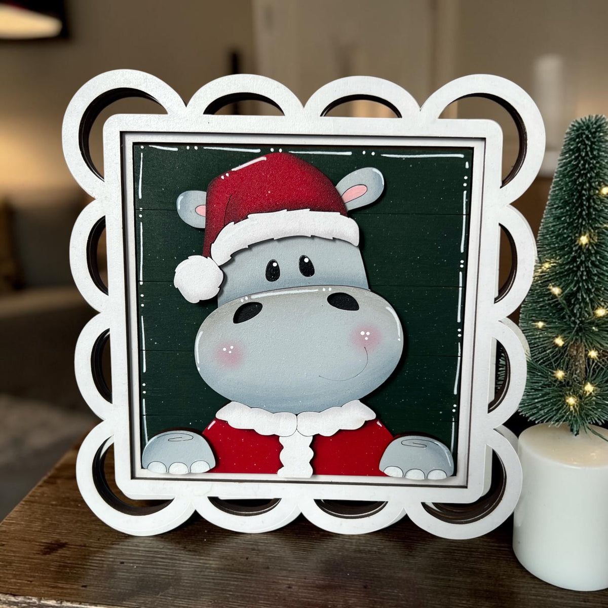 Hippo Christmas Full Size Tiles