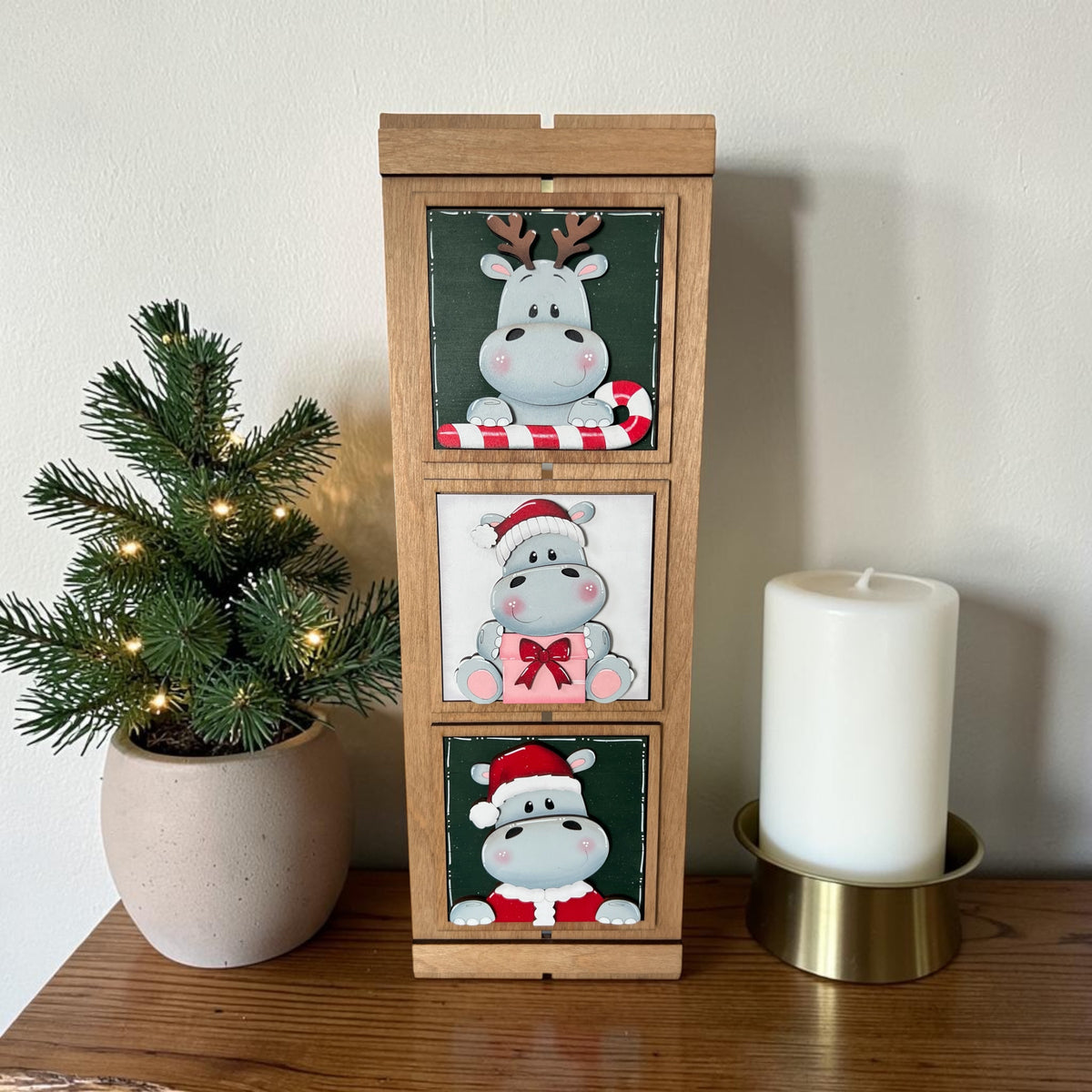 Hippo Christmas Full Size Tiles