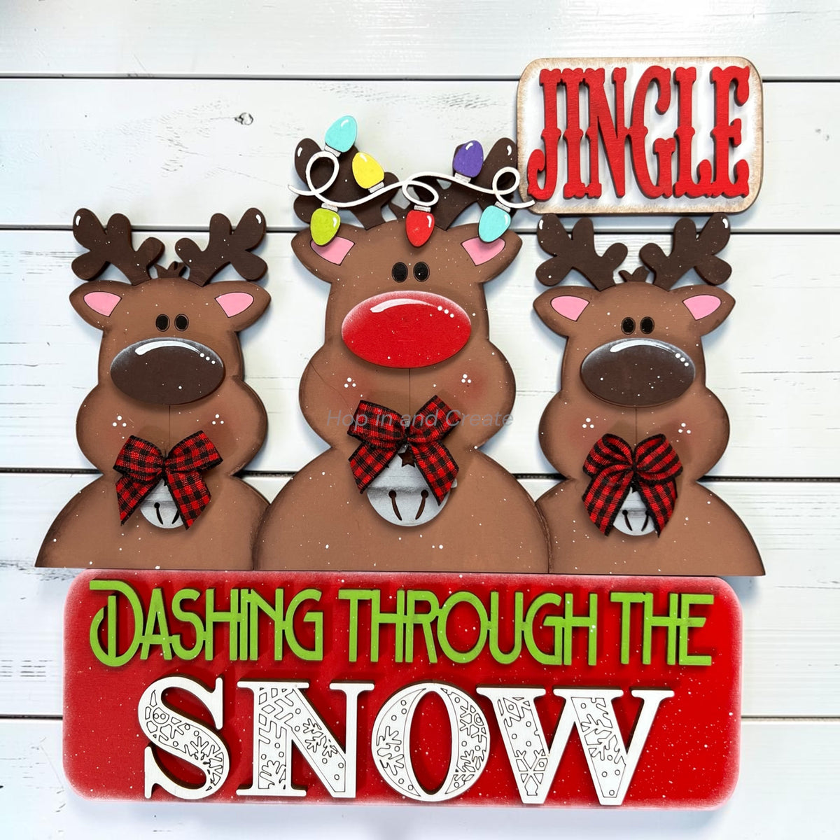 Dashing Through the Snow Christmas Truck Insert