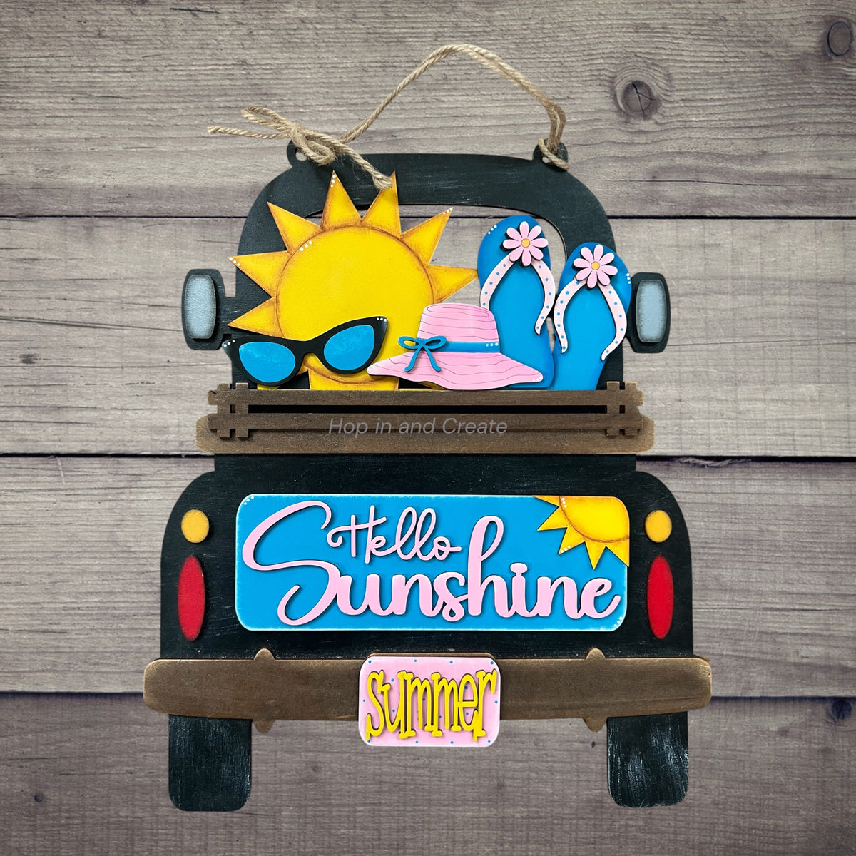 Summer Sunshine Hanging Truck | Cutting Board