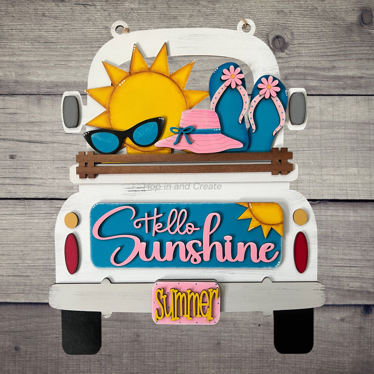 Summer Sunshine Hanging Truck | Cutting Board
