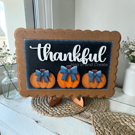 Thankful Pumpkin Shelf Sitter
