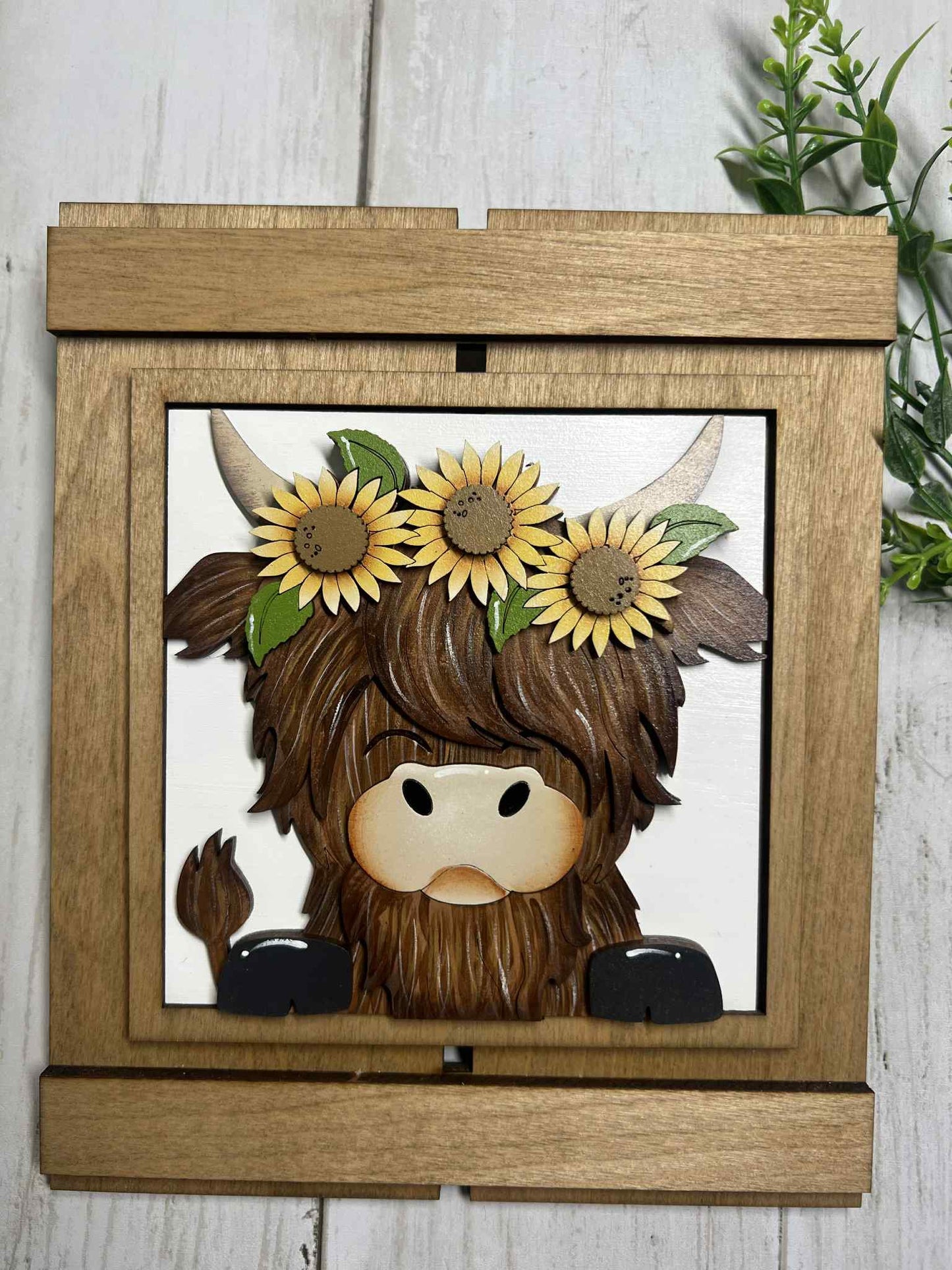 Sunflower Highland Cow Tiles
