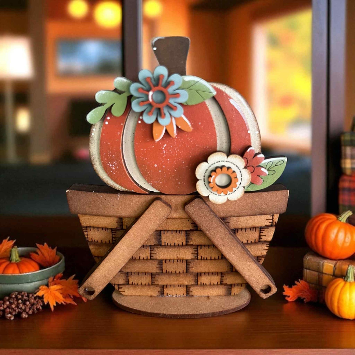 Fall Pumpkin Mini Basket Insert