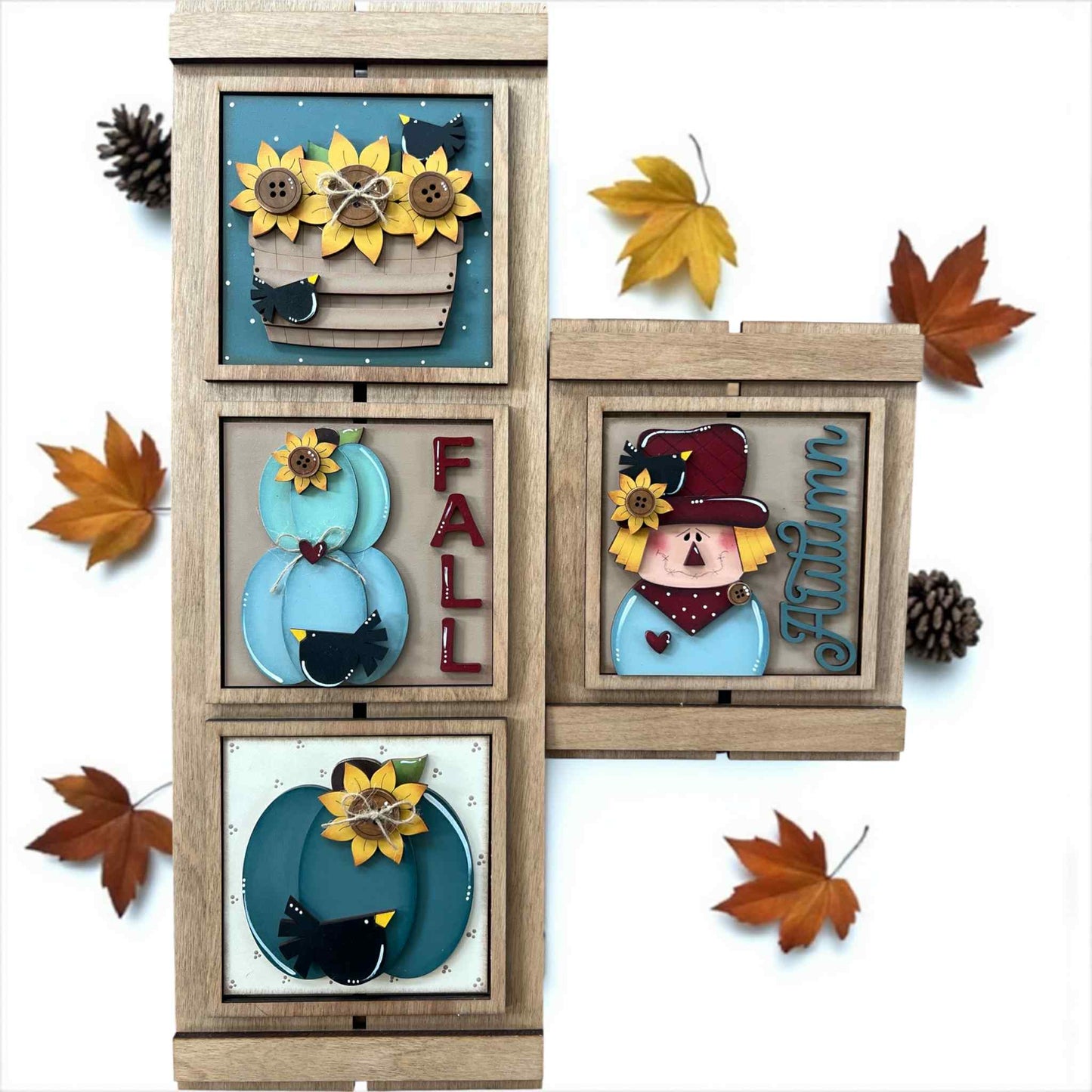 Fall 6 Sunflowers and Scarecrows Tiles