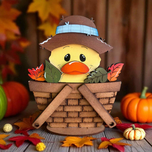 Fall Duck Mini Basket Insert
