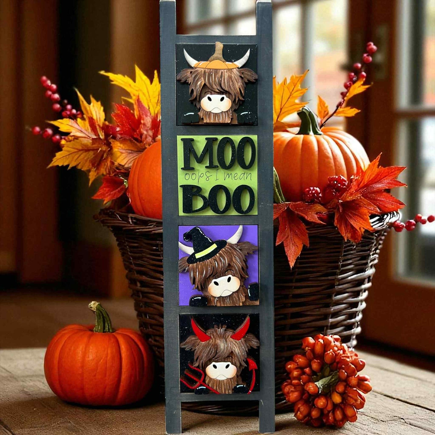 Highland Cow Halloween Mini Tiles