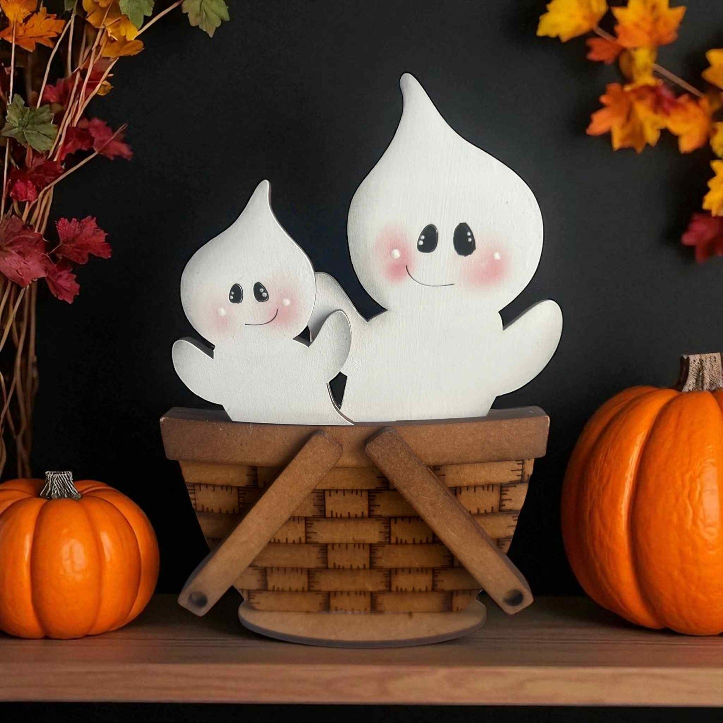Cute Ghost Halloween Mini Basket Insert