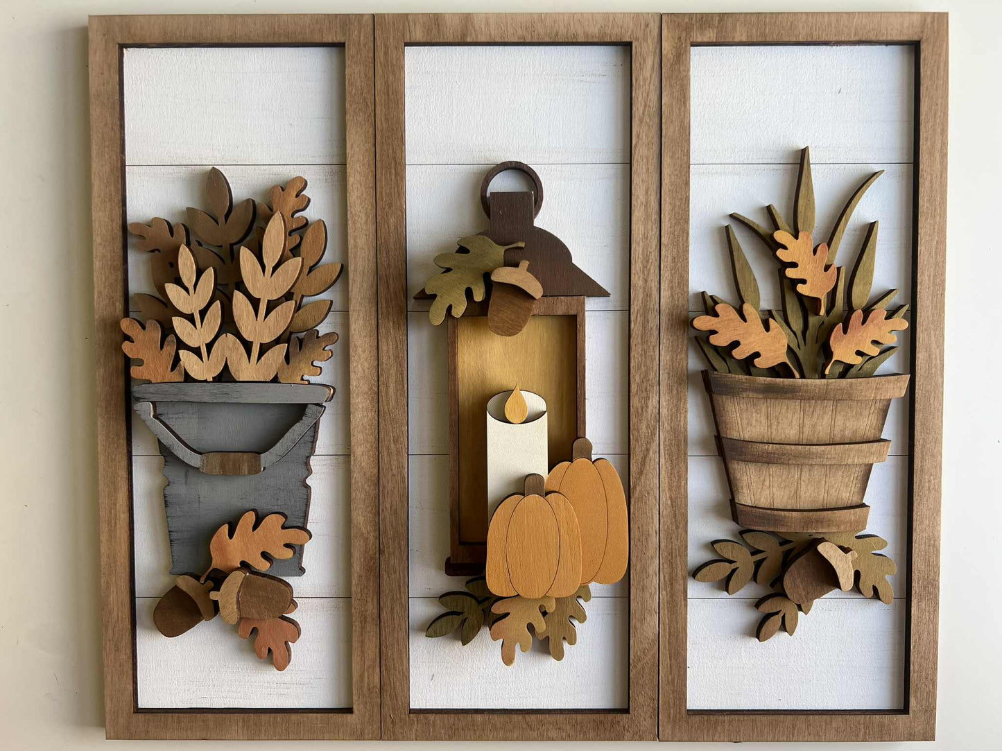 Fall (Foliage and Lanterns) Vertical Trio Sign