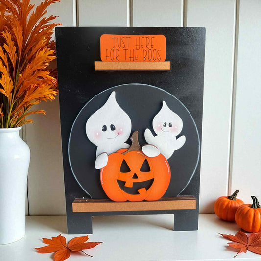 Halloween Ghosts and Pumpkin Easel Insert