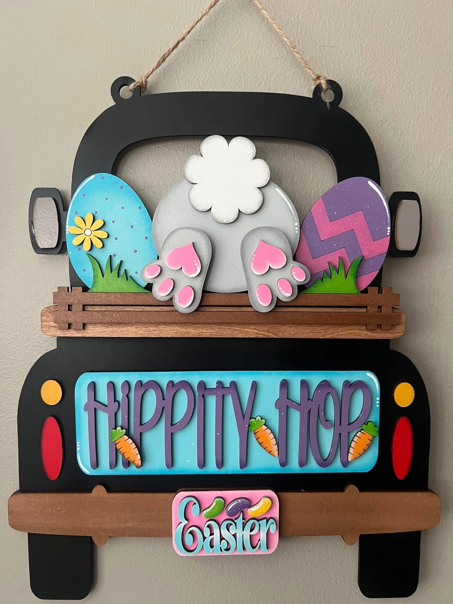 Easter (Hippity Hop) Hanging Truck | Cutting Board