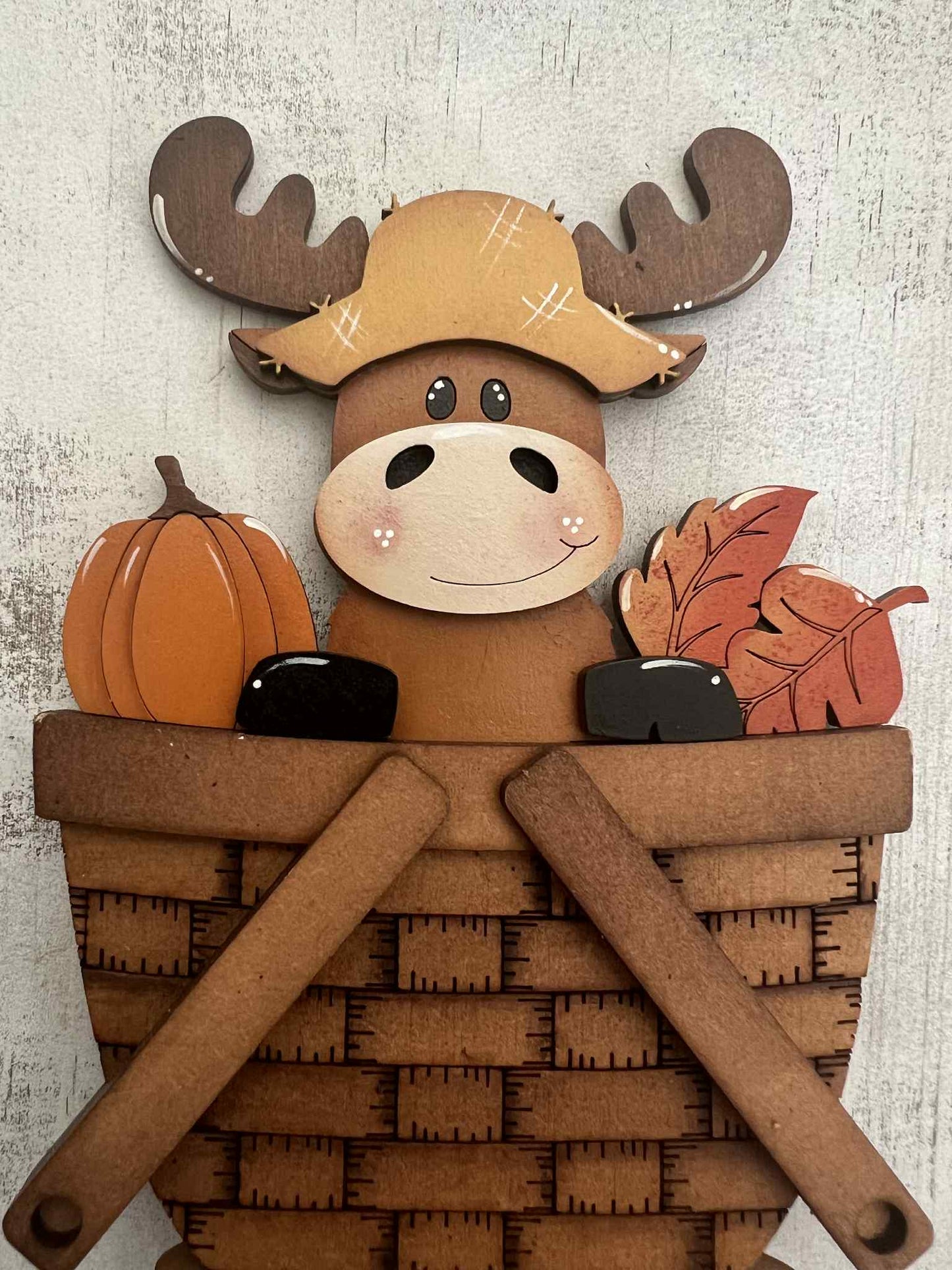 Fall Moose Mini Basket Insert