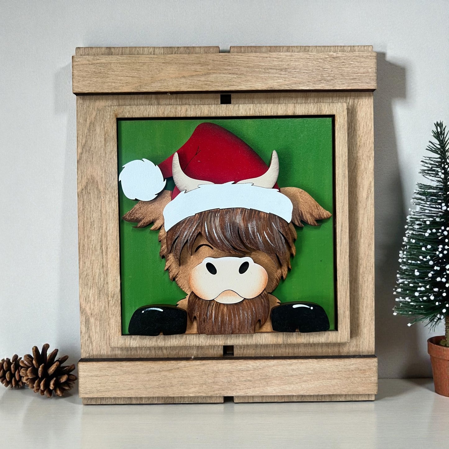 Christmas Highland Cow Tiles
