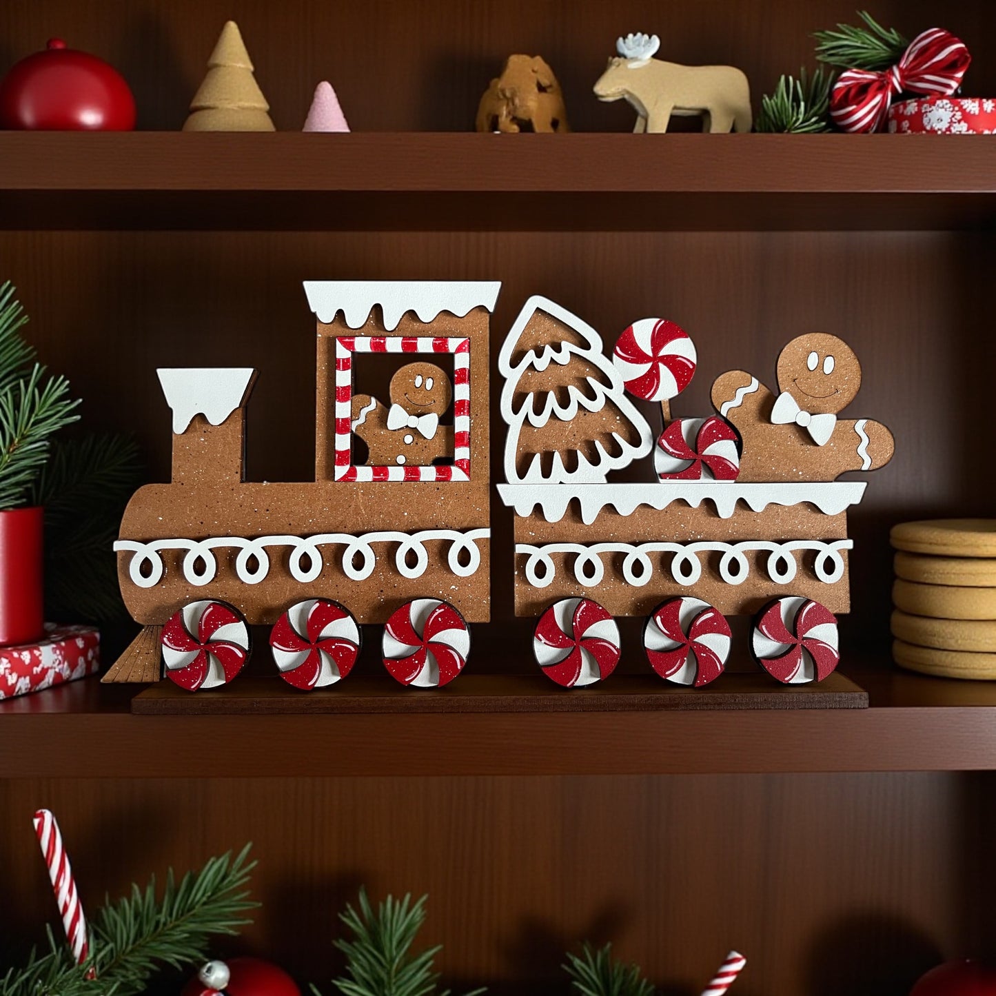 Gingerbread Train Shelf Sitter