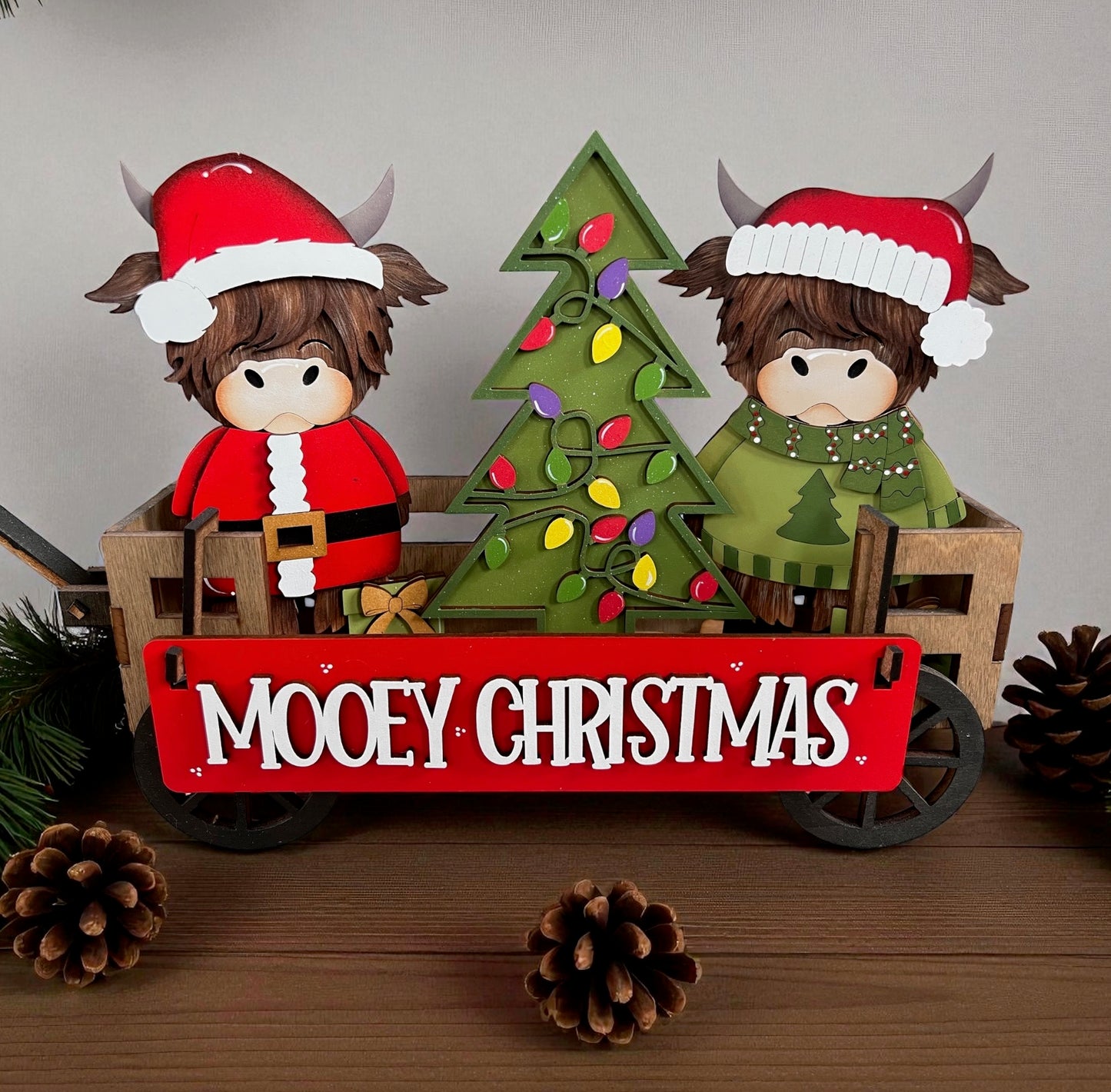 Christmas Highland Cows- Mooey Christmas Crate