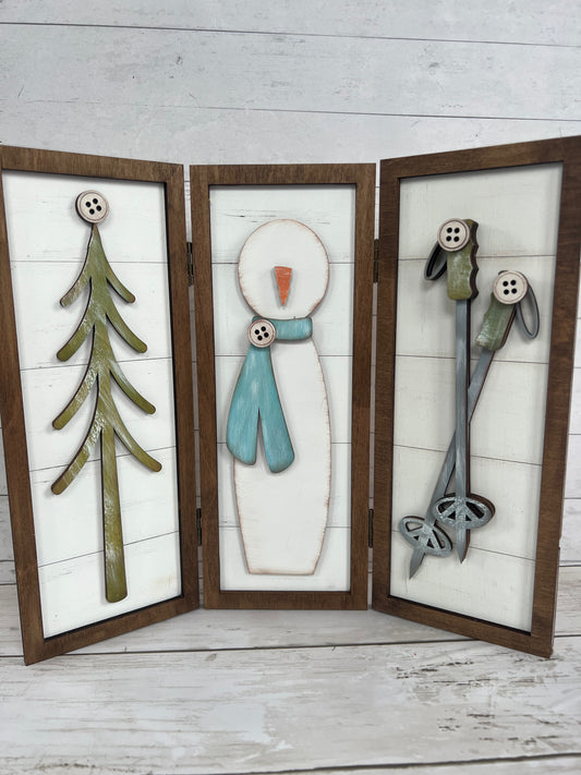Winter Vertical Trio Sign