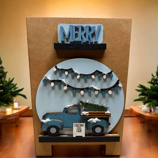 Christmas Truck Easel Insert