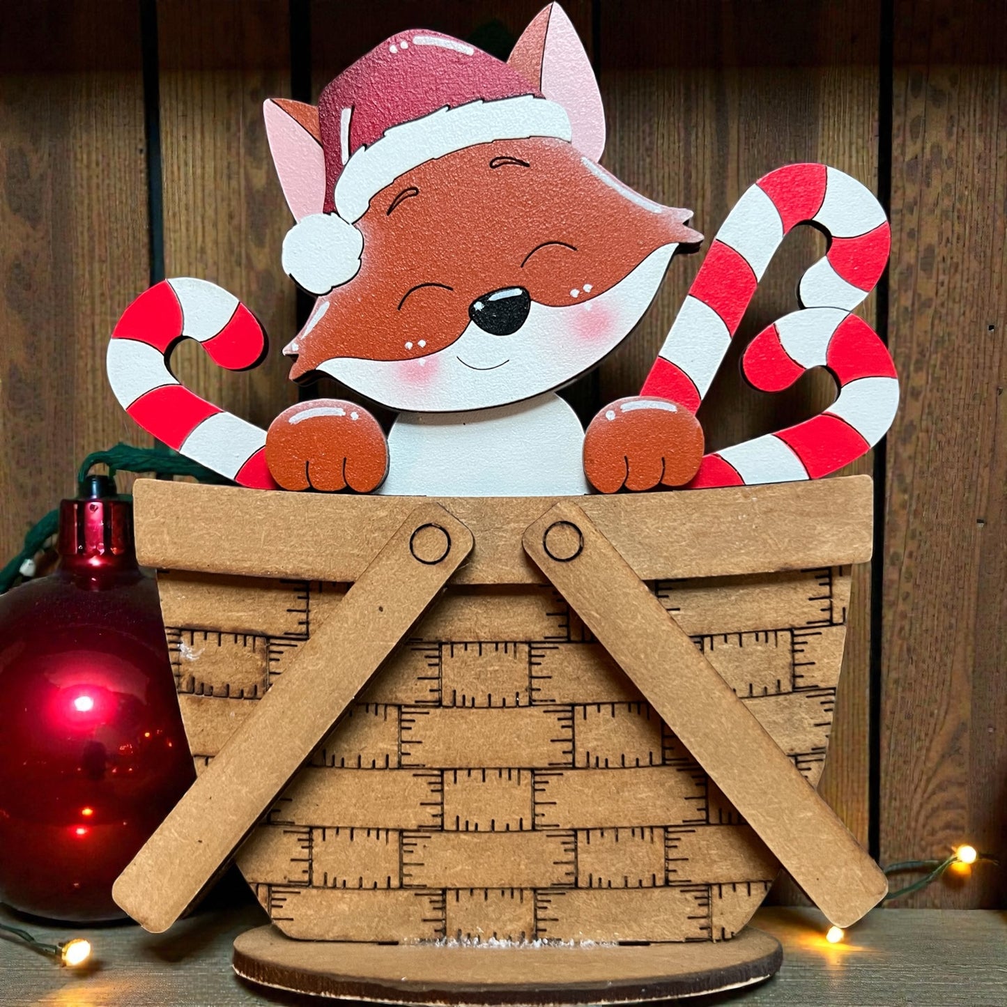 Woodland Fox Christmas Mini Basket Insert